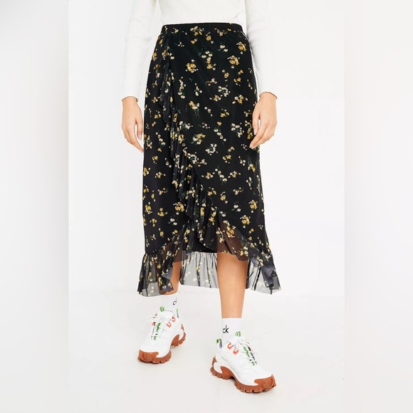 Urban Outfitters Mesh Frill Midi Skirt - Picture 2 of 15
